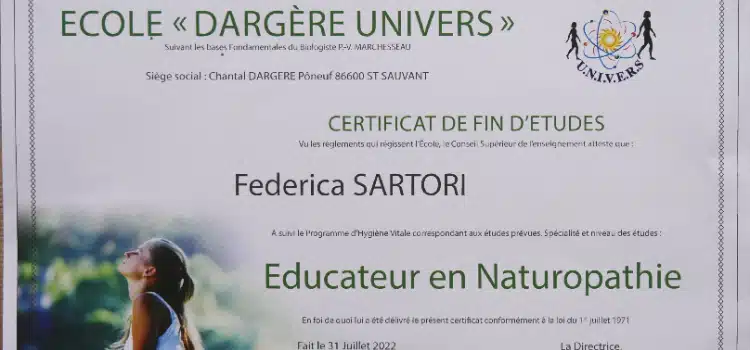 Photo numéro 6 de la galerie de Federica Sartori : Naturopathe à Roiffieux. Prendre RDV