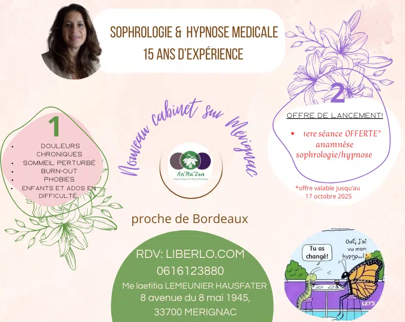Photo numéro 3 de la galerie de Laetitia Lemeunier hausfater  : Sophrologue à Mérignac. Prendre RDV